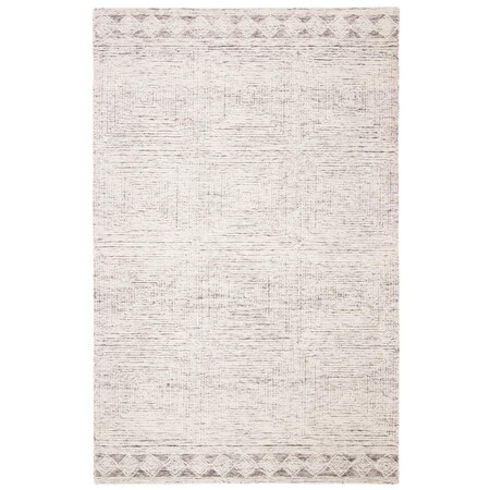 Safavieh 5 x 8 ft. Abstract 100 Percent Wool Pile Rectangle Rug Ivory & Grey ABT349F-5